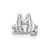 14k White Gold Head Holds up to 2.75mm for X864 Add-a-Diamond Bracelet