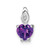 14k White Gold Heart Amethyst and Diamond Pendant - PM-371ED98D-7685