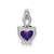 14k White Gold Heart Amethyst and Diamond Pendant - PM-371ED98D-7685