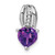 14k White Gold Heart Amethyst and Diamond Pendant - PM-9E319FE7-1599