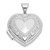 14k White Gold Heart Border Reverses to LOVE YOU Poem 18mm Heart Locket