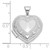 14k White Gold Heart Border Reverses to LOVE YOU Poem 18mm Heart Locket