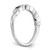 14k White Gold Heart Design 1/10 carat Diamond and Blue Sapphire Complete Band