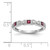 14k White Gold Heart Design 1/10 carat Diamond and Ruby Complete Band