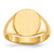 14k 10.0x11.5mm Closed Back Signet Ring