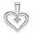 14k White Gold Heart Pendant .05ct. Mounting - PM-C8A6E1AD-8027
