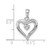 14k White Gold Heart Pendant Mounting - PM-5C20373A-5705