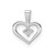 14k White Gold Heart Pendant Mounting - PM-610D6B2F-7445