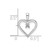 14k White Gold Heart Pendant Mounting - PM-699368DC-2102