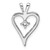 14k White Gold Heart Pendant Mounting - PM-C5A0BA51-7892