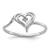 14k White Gold Heart Ring Mounting - Y4-2BABA6EA-5736