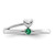 14k White Gold Heart with 1 Birthstone Mother's  Ring Mounting