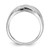 14k White Gold High Polished Woven Dome Ring