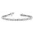 14k White Gold Holds 1 carat 19-2.4mm Round Diamond Bar Link 7 inch Tennis Bracelet Mounting