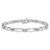 14k White Gold Holds 1.87 carat 11-3.5mm Round Diamond Curved Bar Link 7 inch Tennis Bracelet Mounting