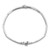 14k White Gold Holds 1/4 carat 1-2.4mm and 20-1.3mm Round Stones Hinged Oval Bangle Bracelet Mounting