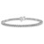 14k White Gold Holds 2.9 carat 58-2.3mm Round Diamond 2-prong 7 inch Tennis Bracelet Mounting