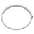 14k White Gold Holds 25 2.9mm 1.9ct Hinged Bangle Mounting