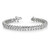 14k White Gold Holds 3.31 carat 42-2.7mm Round Diamond Fancy Spiral 7 inch Tennis Bracelet Mounting