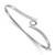 14k White Gold Holds 3/8 carat 6x4mm Oval Stone Hinged Oval Bangle Bracelet Mounting