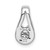 14k White Gold Holds 4.7mm stone, Teardrop Shape Slide Pendant Mtg