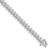 14k White Gold Holds 5 carat 36-3.3mm Round Diamond Fancy Spiral 7 inch Tennis Bracelet Mounting