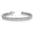 14k White Gold Holds 5 carat 36-3.3mm Round Diamond Fancy Spiral 7 inch Tennis Bracelet Mounting