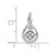 14k White Gold Holds 7mm Pearl & 2mm Diamond Pendant Mounting