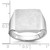14k White Gold IBGoodman 16x16mm Men's Square Signet Ring