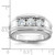 14k White Gold IBGoodman Men's 1 carat Diamond Complete Ring