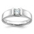 14k White Gold IBGoodman Men's 1/2 carat Diamond Complete Ring