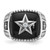 14k White Gold IBGoodman Men's Antiqued Onyx and 1/20 carat Diamond Complete Star Ring