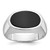 14k White Gold IBGoodman Men's East-West Oval Onyx Complete Ring