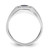 14k White Gold IBGoodman Men's Gemstone and Diamond Satin Ring Mounting