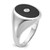 14k White Gold IBGoodman Men's Onyx and 1/10 carat Diamond Complete Ring