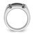 14k White Gold IBGoodman Men's Onyx and 1/4 carat Black Diamond Complete Ring