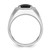 14k White Gold IBGoodman Men's Onyx and 1/8 carat Diamond Complete Ring - B8-58B87DBC-9205