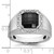 14k White Gold IBGoodman Men's Onyx and 1/8 carat Diamond Complete Ring - B8-58B87DBC-9205