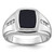 14k White Gold IBGoodman Men's Onyx and 1/8 carat Diamond Complete Ring - B8-80334908-4665