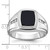 14k White Gold IBGoodman Men's Onyx and 1/8 carat Diamond Complete Ring - B8-80334908-4665