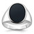 14k White Gold IBGoodman Men's Oval Onyx Complete Ring - B8-F5509B84-3576