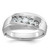 14k White Gold IBGoodman Men's Polished & Satin 5-Stone Ring Mounting - B6-B8B7E4A4-4240