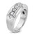 14k White Gold IBGoodman Men's Polished & Satin 5-Stone Ring Mounting - B6-EF7D0867-3490