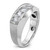 14k White Gold IBGoodman Men's Polished & Satin 5-Stone Ring Mounting - B6-FC4D37B6-9758