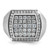 14k White Gold IBGoodman Men's Polished & Satin Cluster Ring Mounting - B5-A8F9EE35-1335