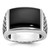 14k White Gold IBGoodman Men's Polished & Textured Ring Mounting