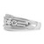 14k White Gold IBGoodman Men's Polished and Grooved Ring Mounting - B6-E918A4A8-5510