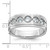 14k White Gold IBGoodman Men's Polished and Satin 1 carat Diamond Complete Ring