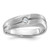 14k White Gold IBGoodman Men's Polished and Satin 1/10 carat Diamond Complete Ring