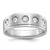 14k White Gold IBGoodman Men's Polished and Satin 1/2 carat Diamond Complete Ring